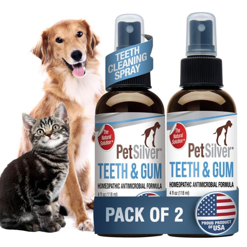 Spray dental PetSilver 118 ml (2 unidades) para perros y gatos
