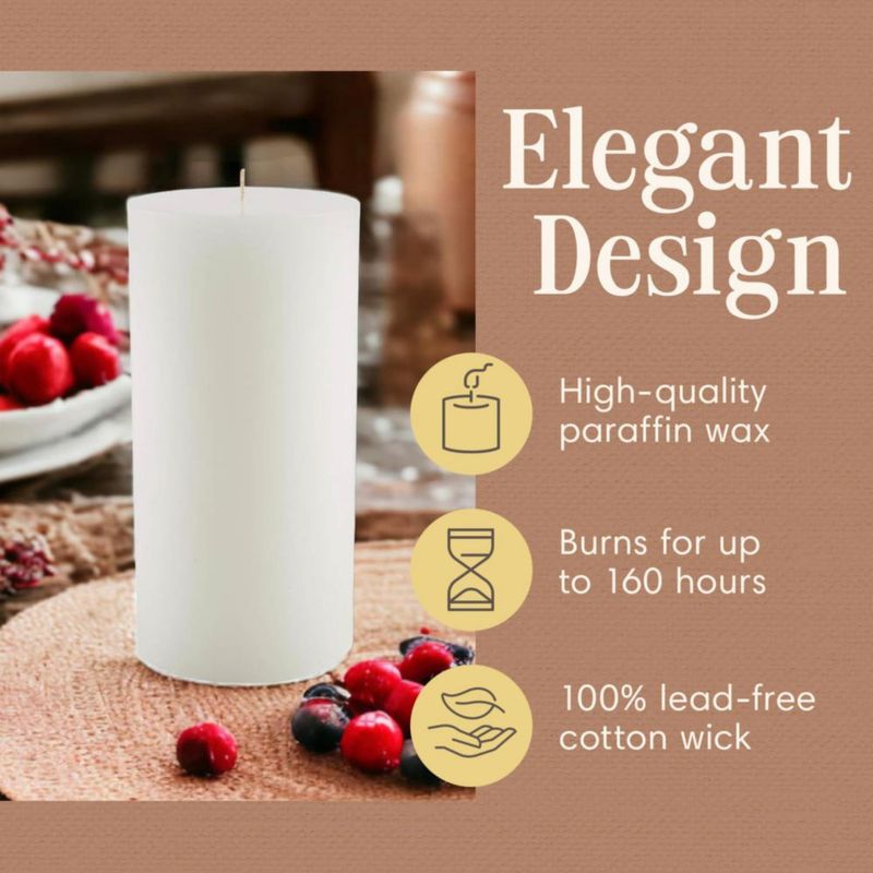 Vela Mister Candle 20 cm x 10 cm Blanca sin Aroma