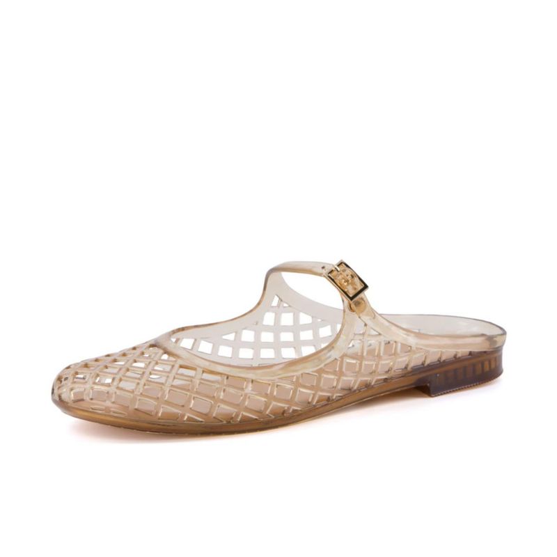 Sandalia CUSHIONAIRE Java para mujer estilo jelly color mocha talla 7