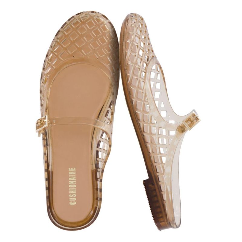 Sandalia CUSHIONAIRE Java para mujer estilo jelly color mocha talla 7