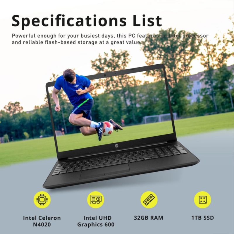 Portátil HP 156\" FHD IPS Celeron N4020 32 GB 1 TB SSD
