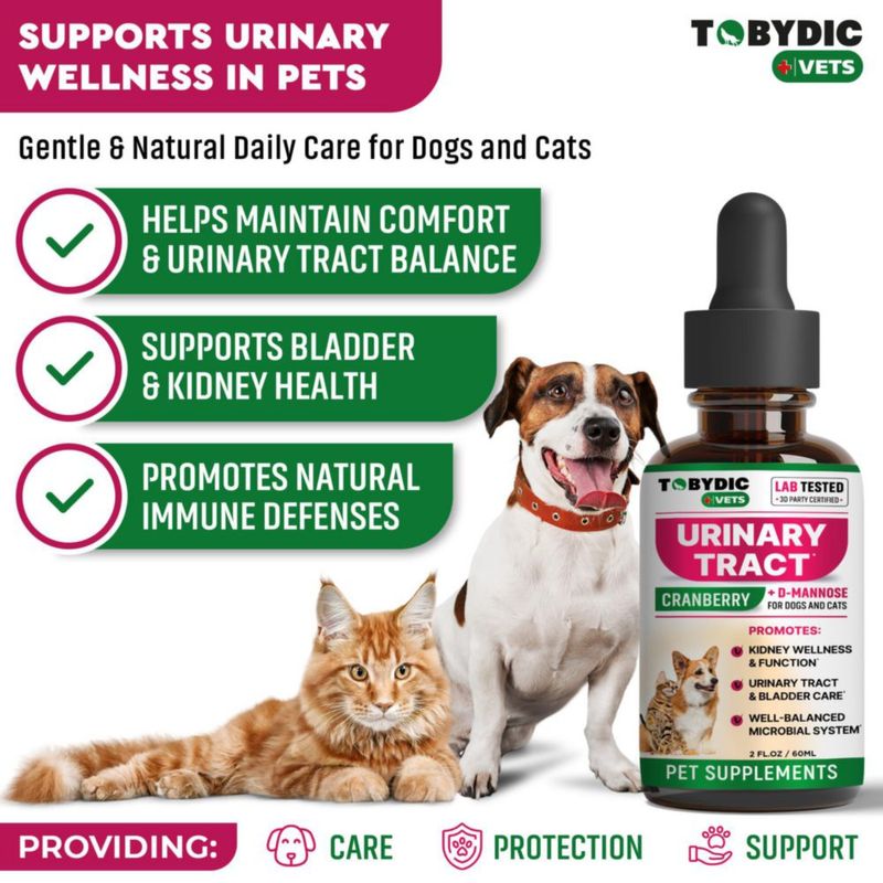 Apoyo al Tracto Urinario TOBYDIC 120 ml Arándano – Salud Renal para Mascotas