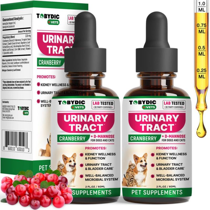 Apoyo al Tracto Urinario TOBYDIC 120 ml Arándano – Salud Renal para Mascotas