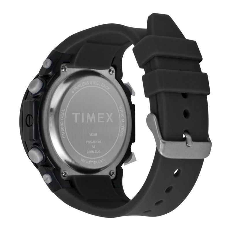 Reloj digital Timex de 50 mm con correa negra de 20 cm