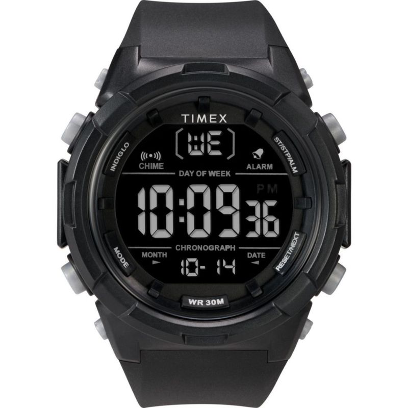 Reloj digital Timex de 50 mm con correa negra de 20 cm