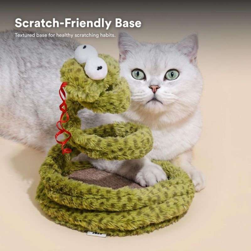 Juguete para Gato ZEZE Serpiente del Bosque con Resorte y Peluche Crujiente