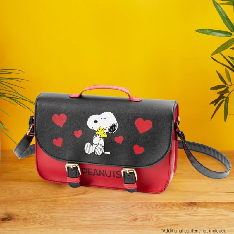 Bolso bandolera Peanuts 25x17x7 cm Rojo/Negro