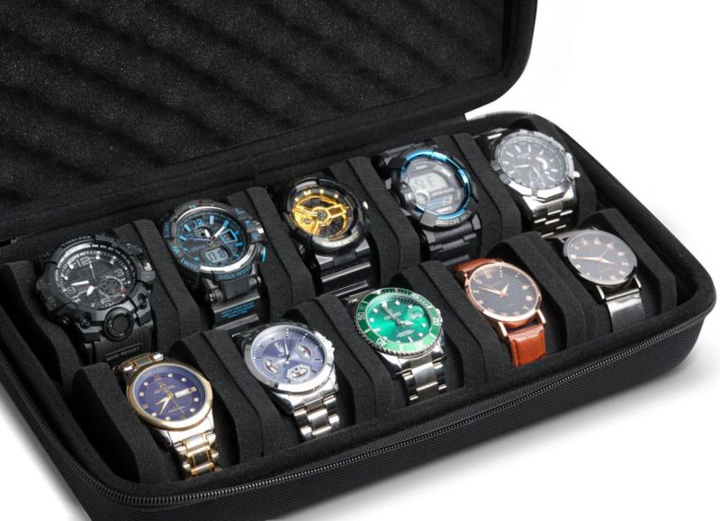 Estuche para Relojes SAFEBUDDY de 10 Ranuras - Organizador Portátil
