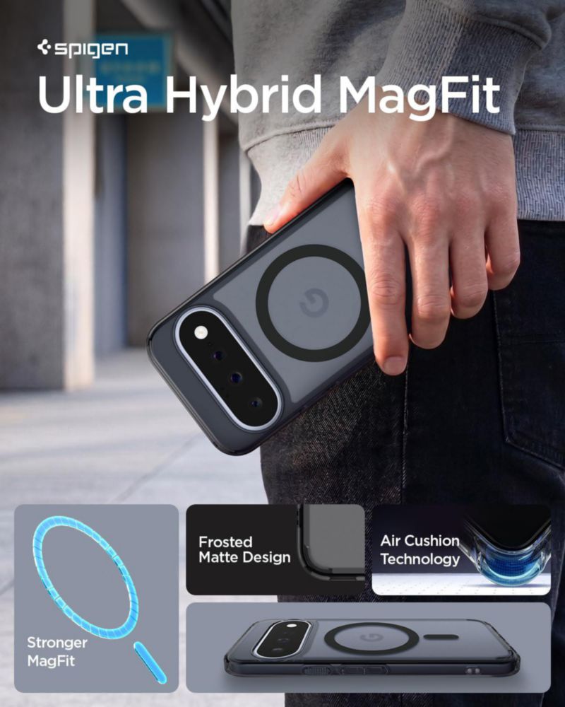 Spigen Ultra Hybrid MagFit – Funda para Google Pixel 11 (Negro Frost)