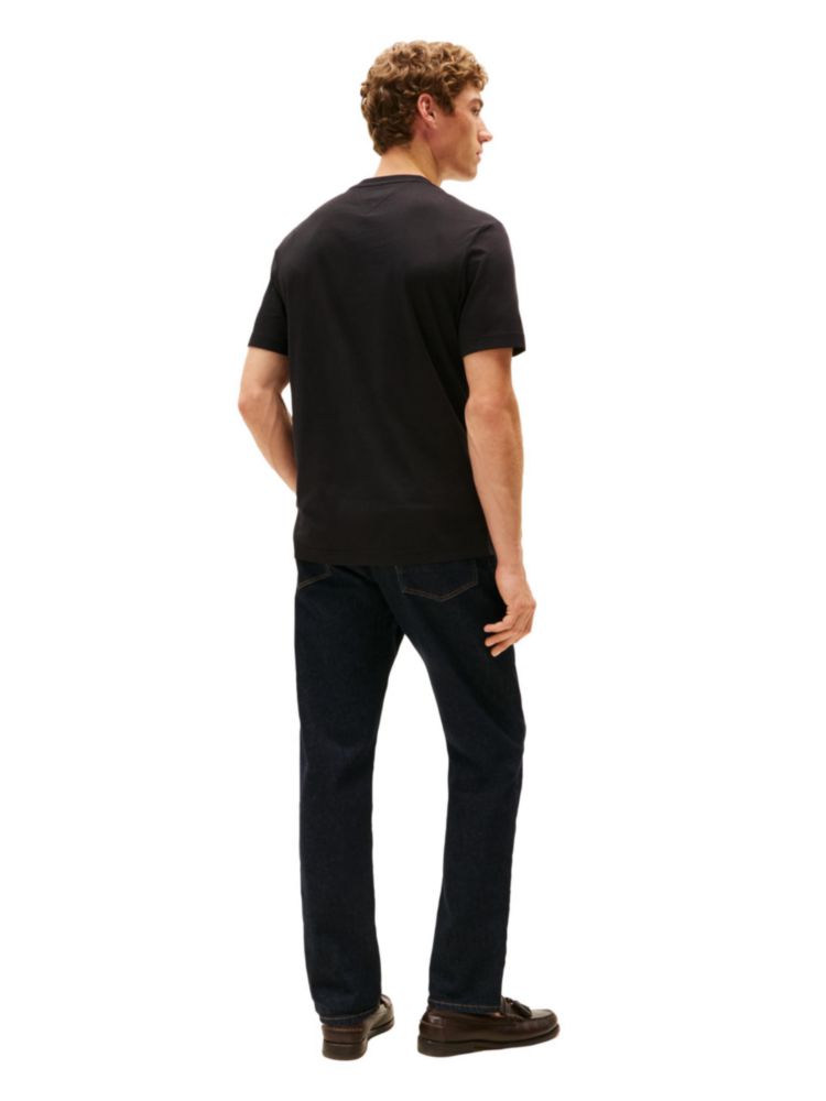 Camiseta Tommy Hilfiger XXL Negra con inserto en el pecho