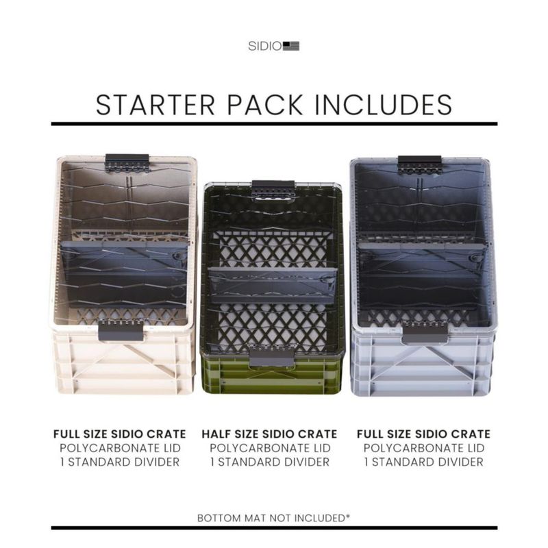 Pack inicial de cajas de almacenamiento SIDIO variedad CAMO
