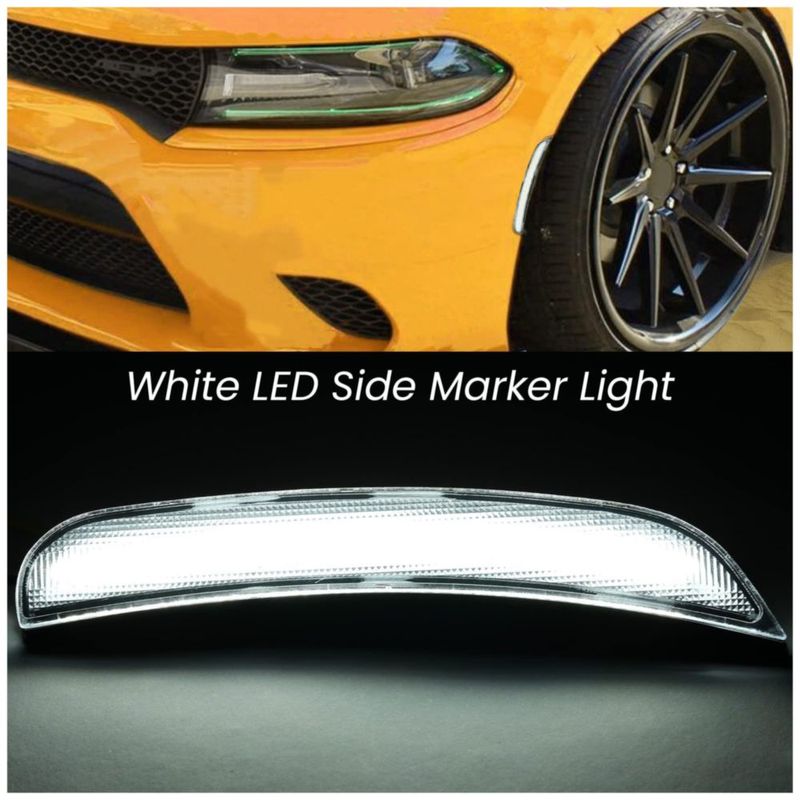 Luces de posición HECASA para Dodge Charger 2015‑2024 LED blanco pack de 4