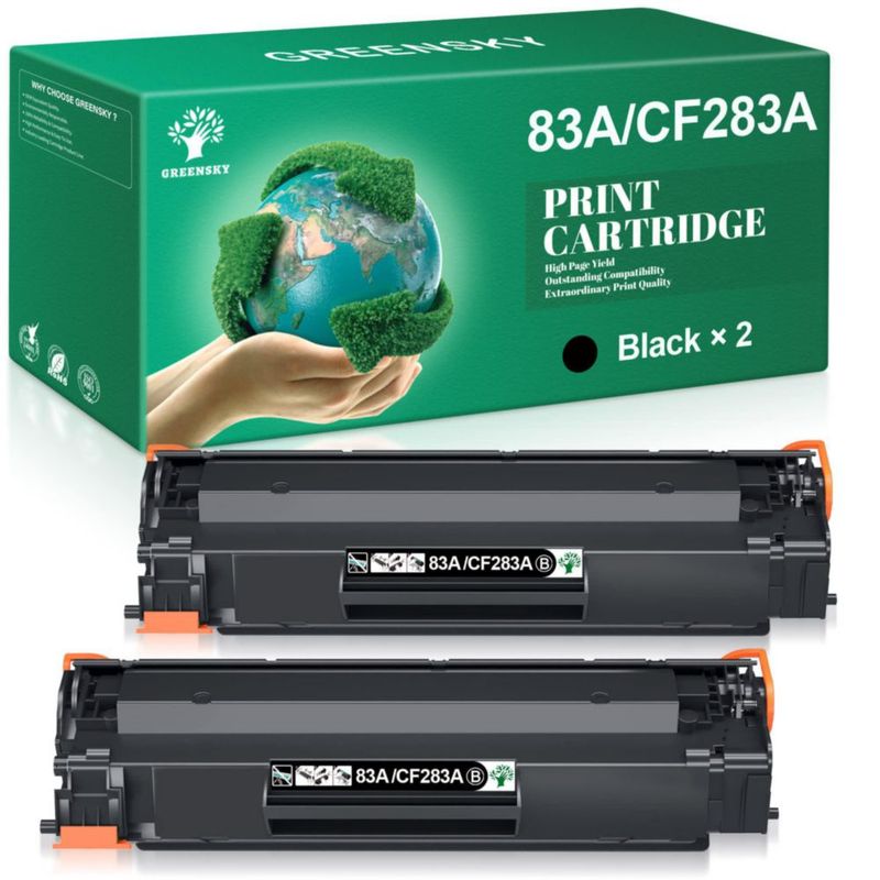 Cartucho de tóner GREENSKY HP 83A/283A Pack de 2 negro