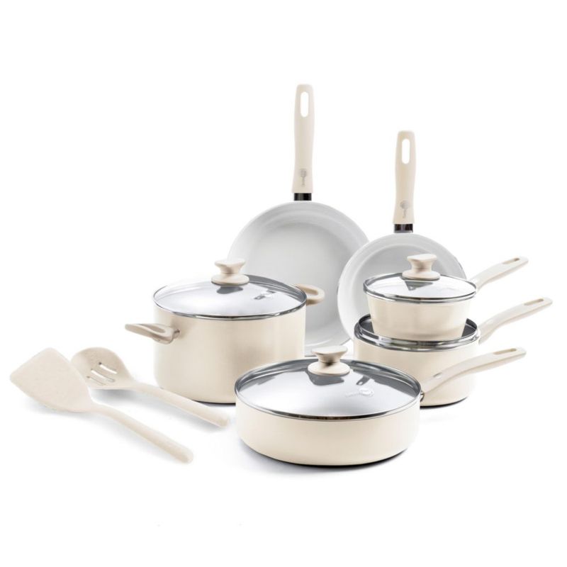 Juego de Utensilios de Cocina GreenPan 12 piezas Crema Blanco Antiadherente