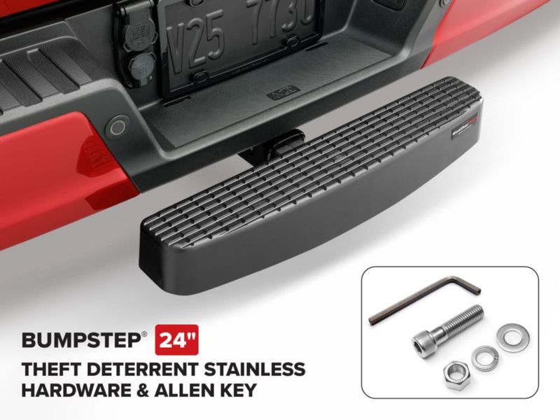 BumpStep WeatherTech XL 61 cm con hardware antirrobo de acero inoxidable y llave Allen
