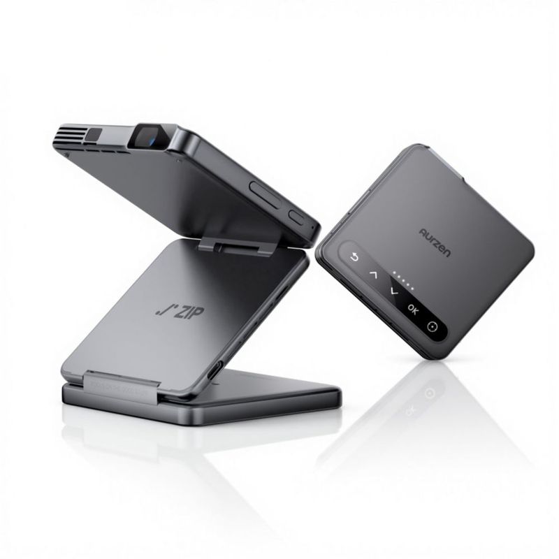 Proyector Aurzen ZIP Triple Plegable 720P 15H Gris