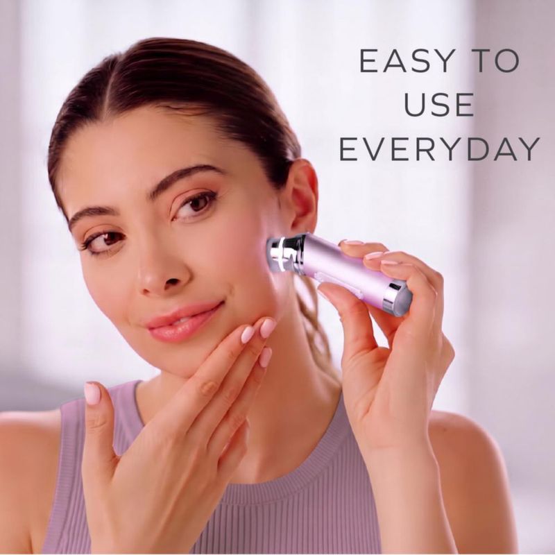 Removedor de vello facial Sensia rosa aprobado por dermatólogos