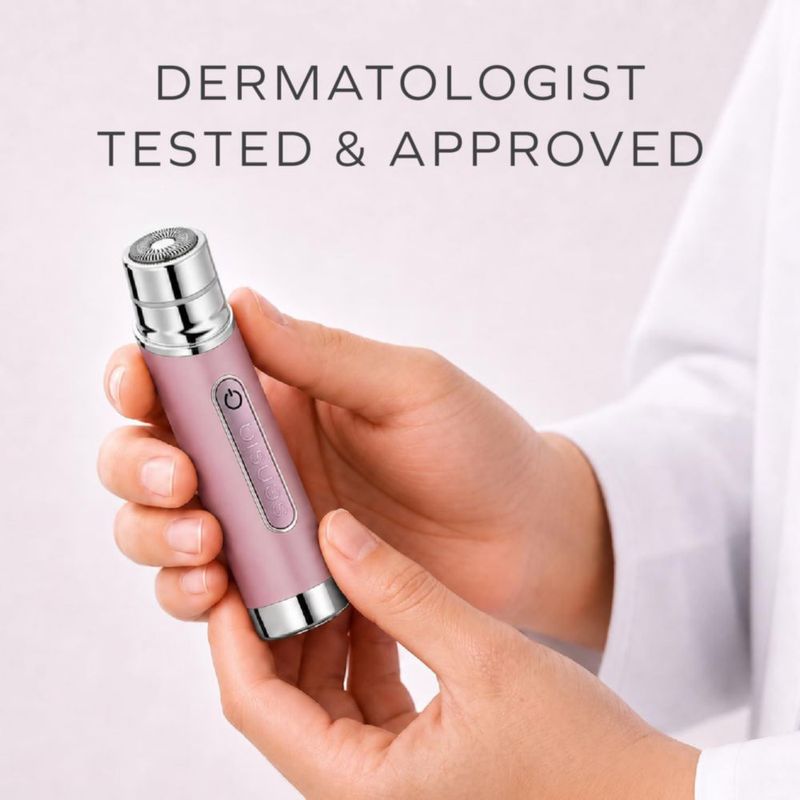 Removedor de vello facial Sensia rosa aprobado por dermatólogos