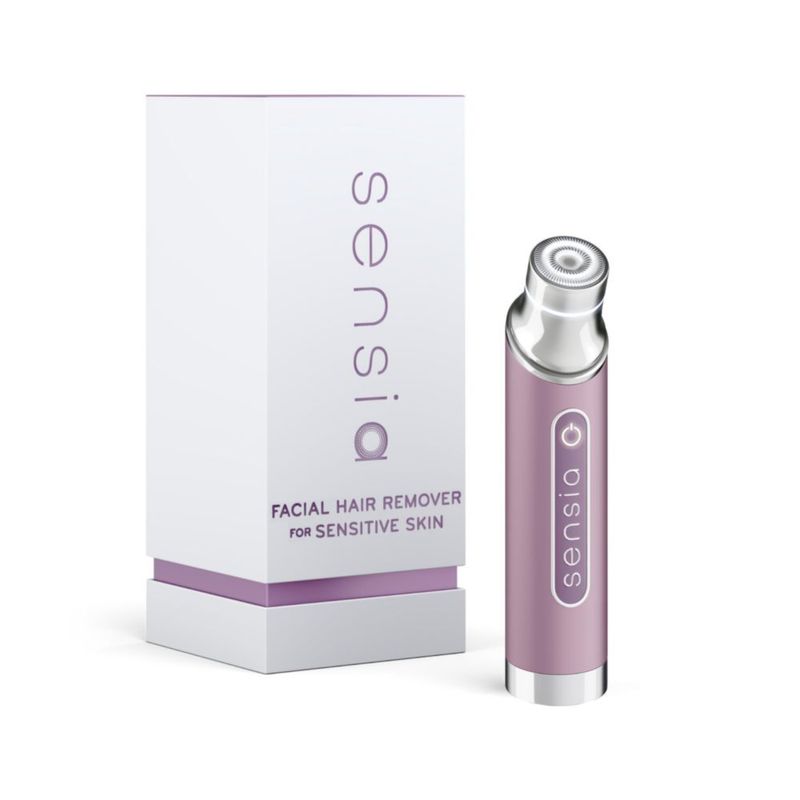 Removedor de vello facial Sensia rosa aprobado por dermatólogos