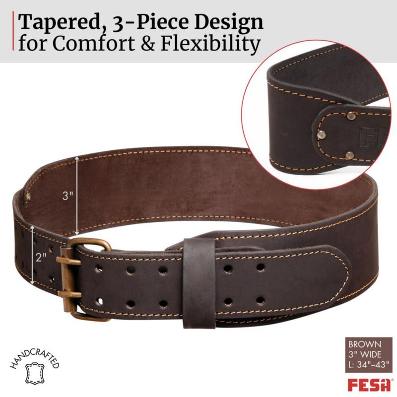 Cinturón de herramientas FESA ajustable de 75 cm cuero talla 86‑109 cm