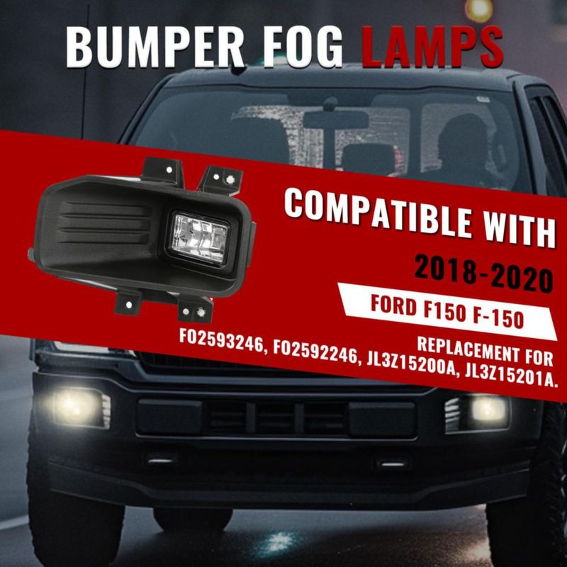 Luces antiniebla HECASA para Ford F-150 2018-2020 par halógeno