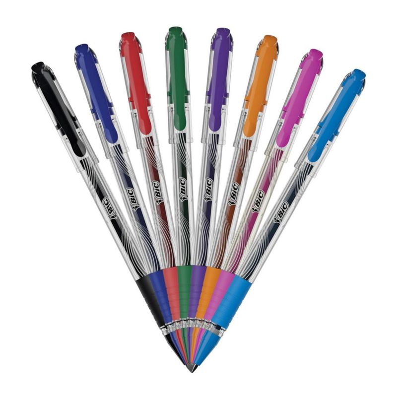 Bolígrafos de gel BIC surtidos 8 unidades 07 mm punta media