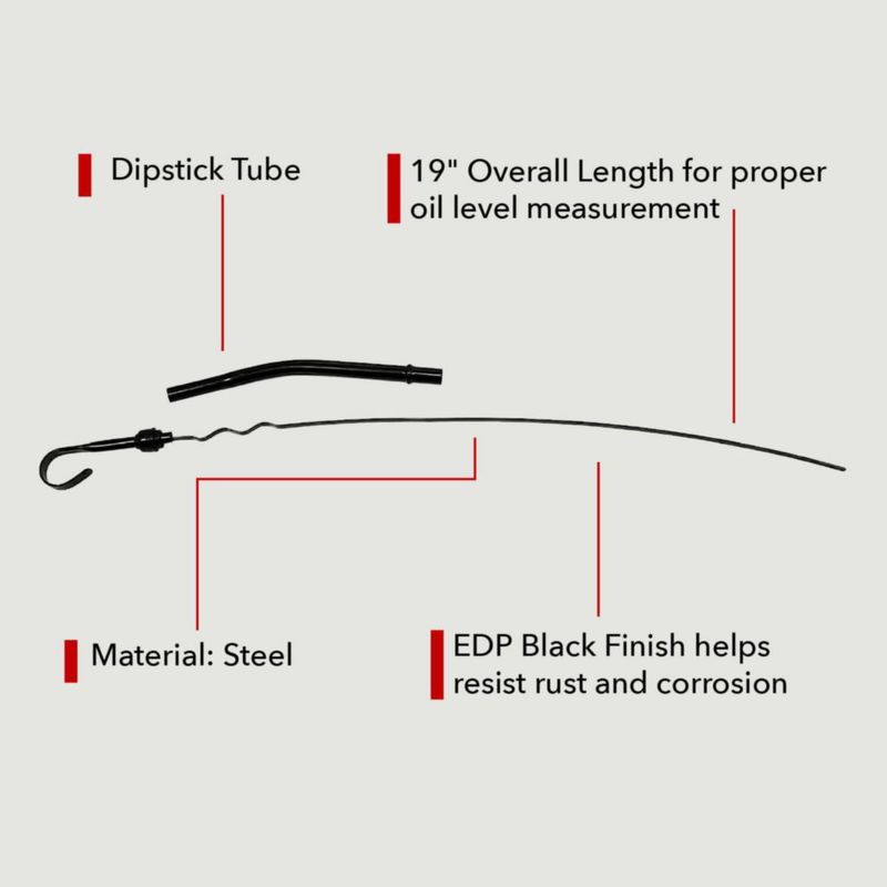 Varilla de Medición de Aceite Cobra‑Tek 48 cm Negra para Chevrolet SB 283‑400