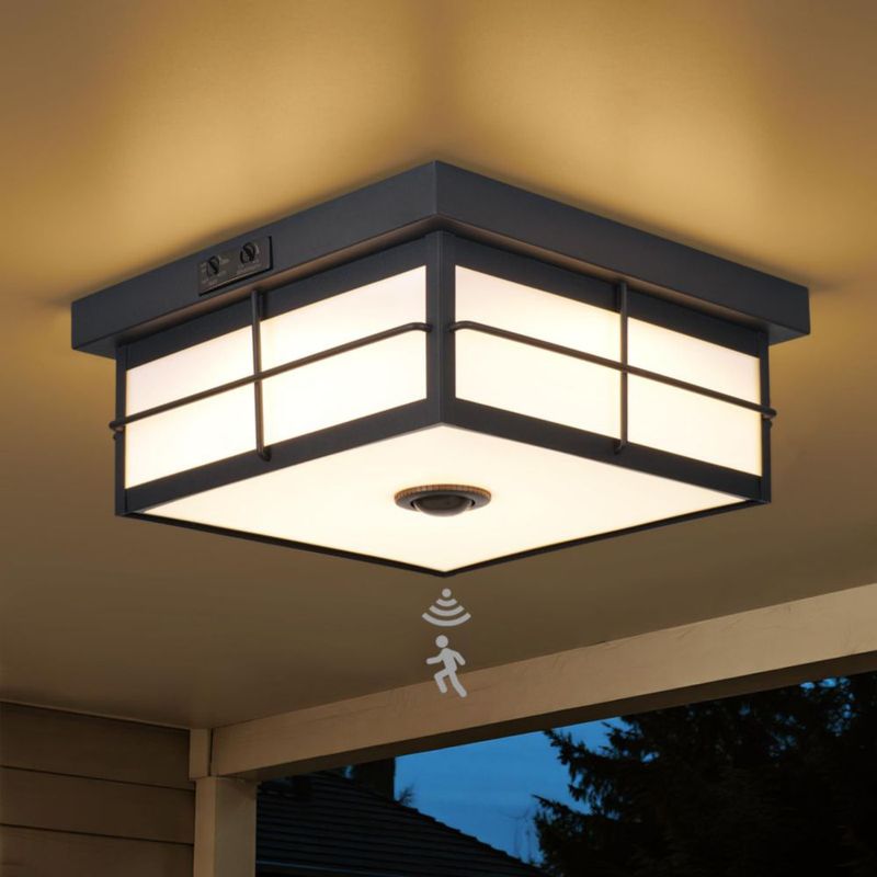Luz de techo CLARSYNE 24W con sensor de movimiento y 3 temperaturas de color – Negro