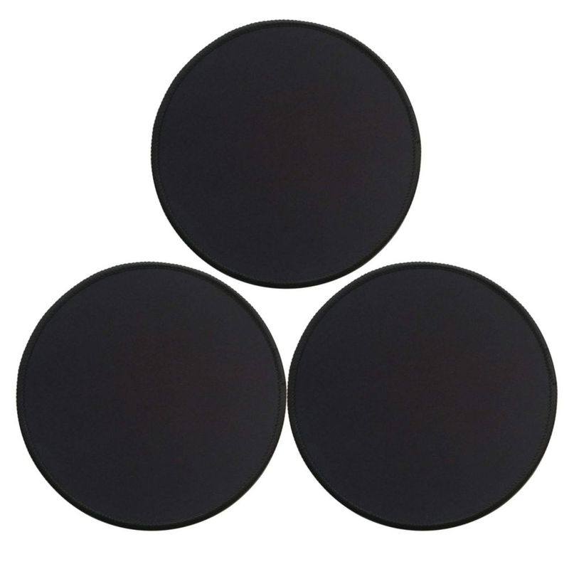 Alfombrilla de ratón redonda Gimnor 20 cm paquete de 3 negra
