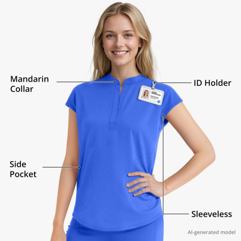Conjunto de Scrubs Dvoliaw para Mujer con 9 Bolsillos y Cintura Tipo Yoga