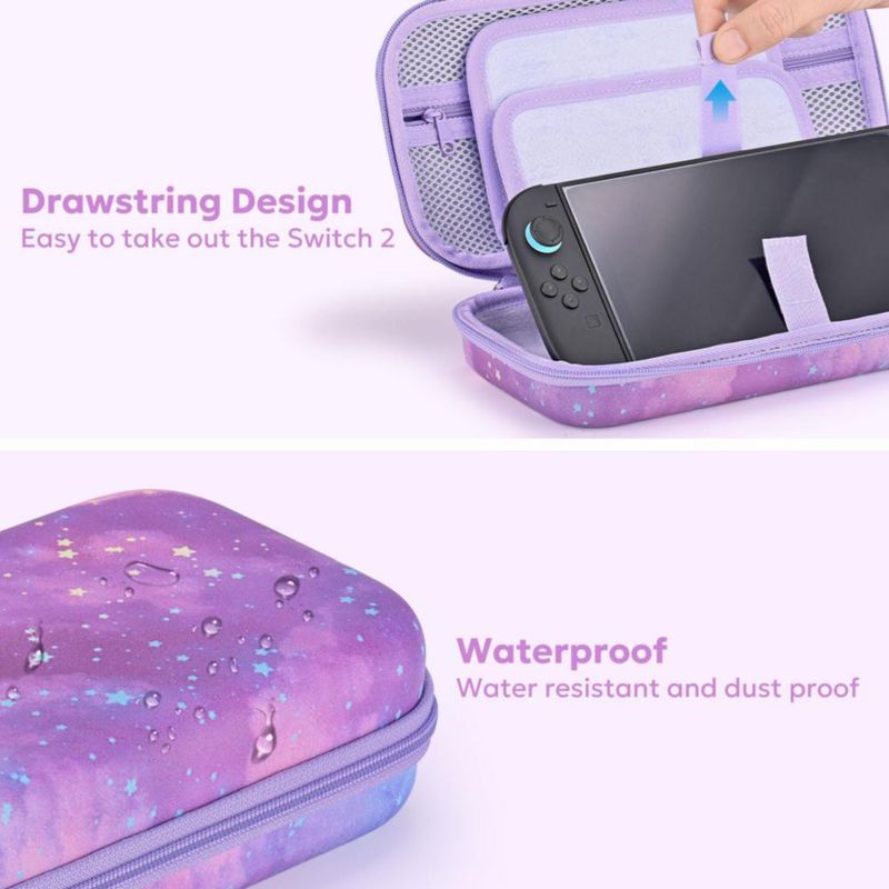 Estuche Switch 2 IA innoAura Resistente a Salpicaduras – Púrpura