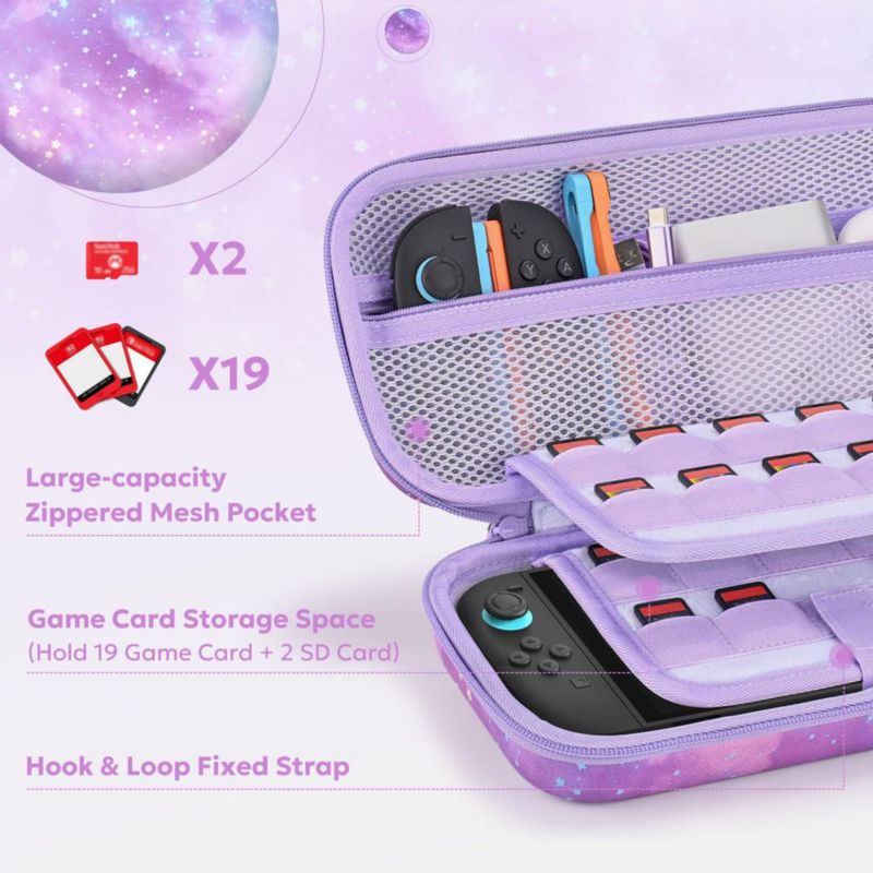 Estuche Switch 2 IA innoAura Resistente a Salpicaduras – Púrpura