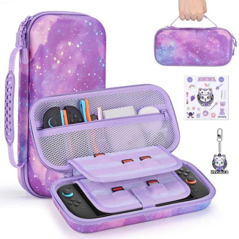 Estuche Switch 2 IA innoAura Resistente a Salpicaduras – Púrpura