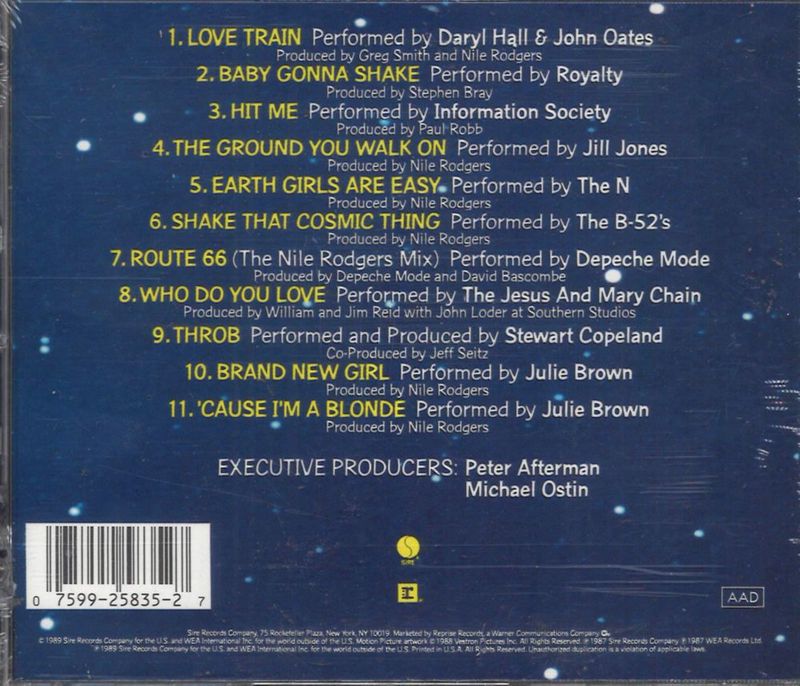 CD Warner Bros – Banda sonora de Earth Girls Are Easy