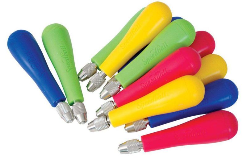 Mangos para Cortadores de Linóleo Speedball - Pack de 12 codificados por color