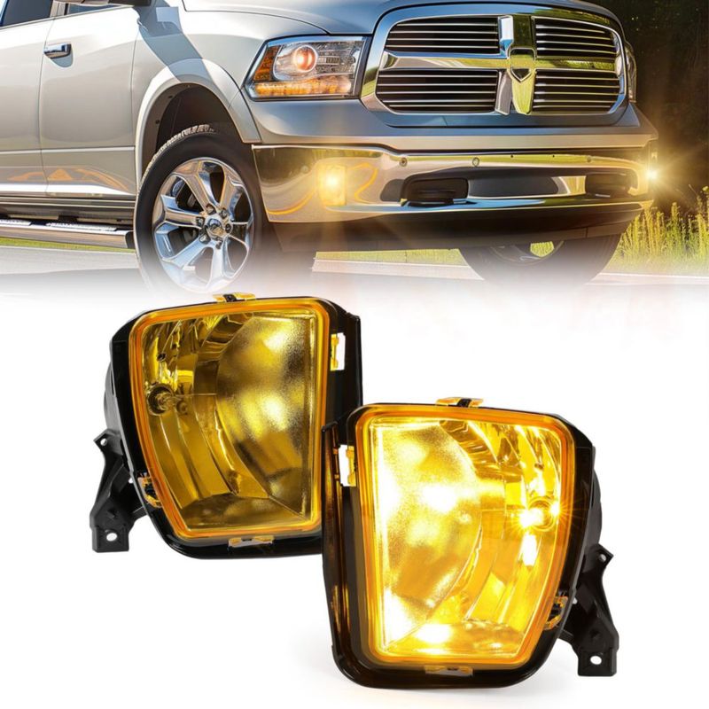 Luces antiniebla HECASA para Ram 1500 2013-2022 color amarillo juego de 2