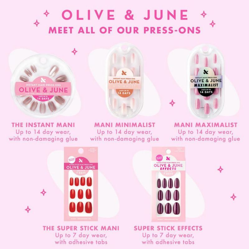 Uñas postizas Olive & June HD - Kit de 42 piezas