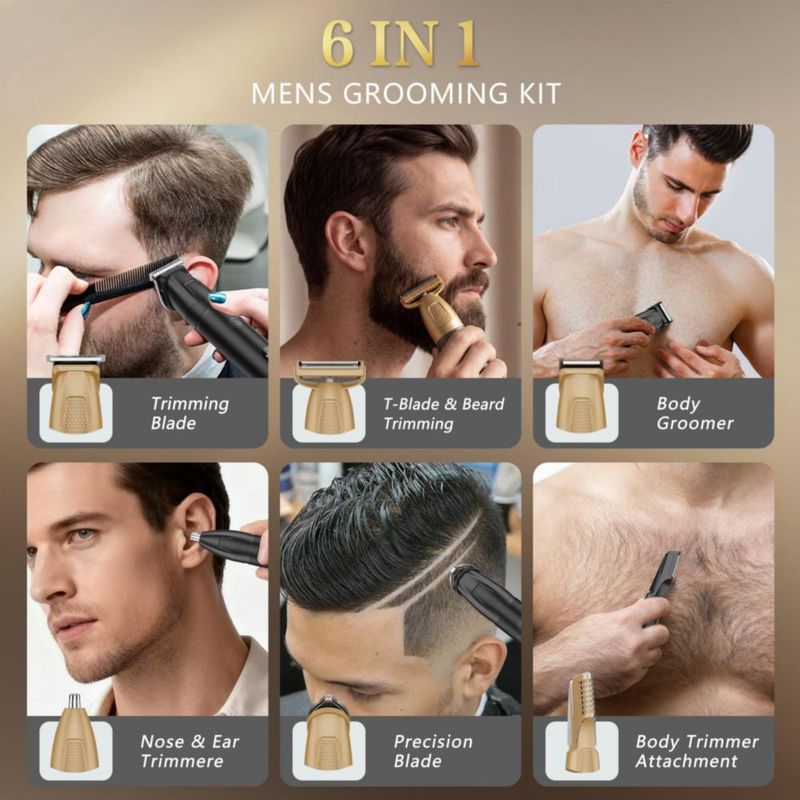 Recortadora de Cabello Bomxin 6 en 1 – Kit de Aseo Impermeable