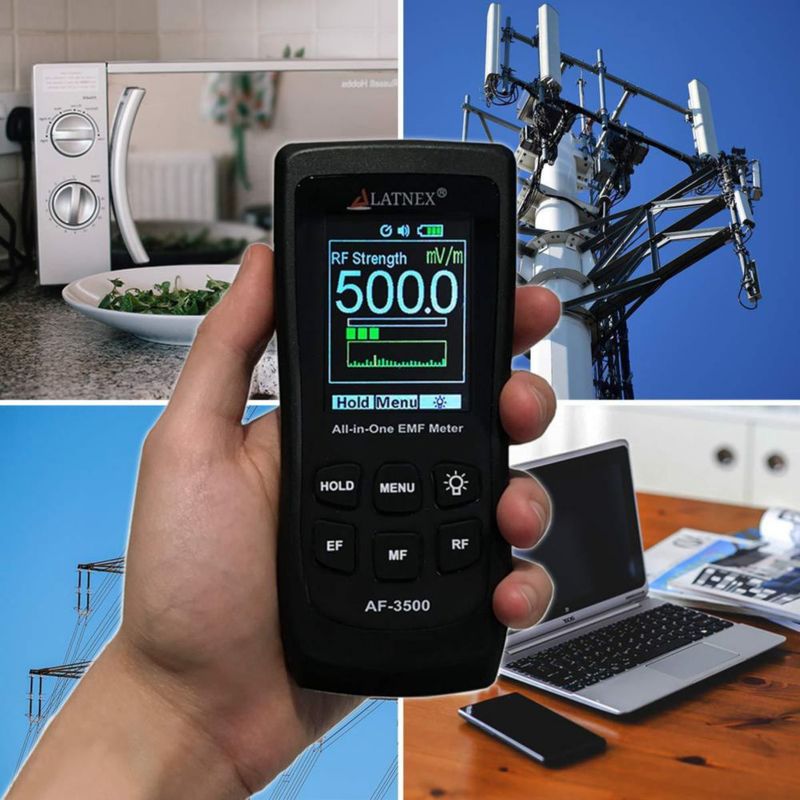 Medidor de Campos Electromagnéticos LATNEX AF-3500 Detector y Lector de RF