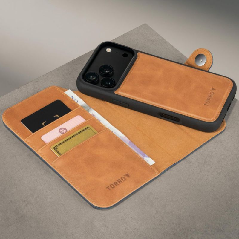 Funda TORRO iPhone 17 Pro Nubuck Azul Desmontable