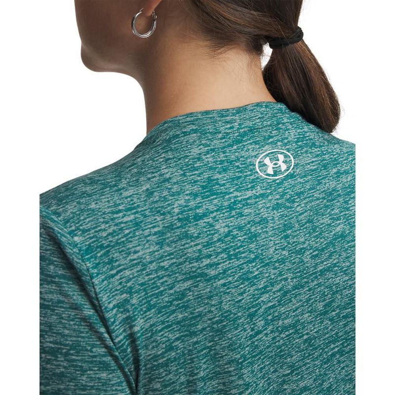 Camisa Under Armour Tech Twist Cuello en V Verde 338 SM