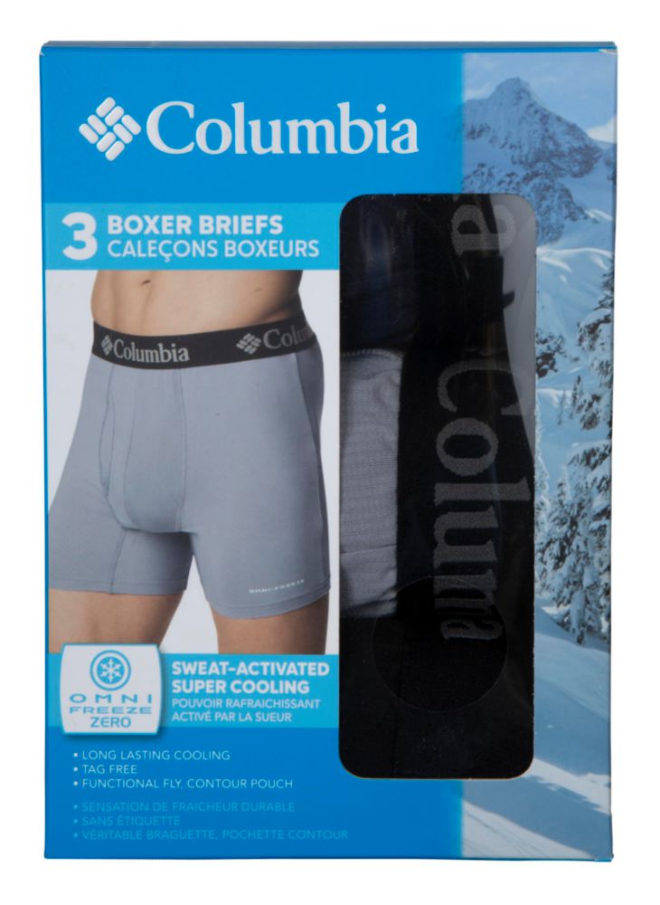 Pack de 3 bóxers Columbia XL (azul marino gris Columbia y negro)