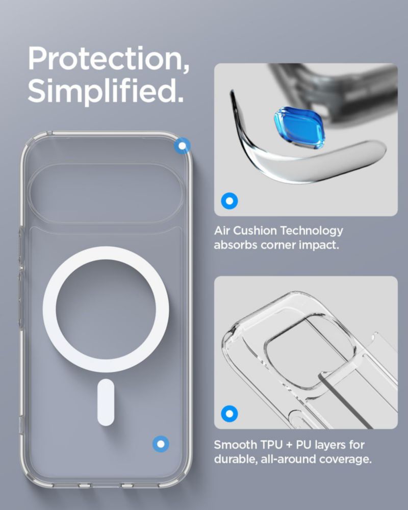 Funda Spigen Ultra Hybrid MagFit para Google Pixel 11 Blanco Transparente