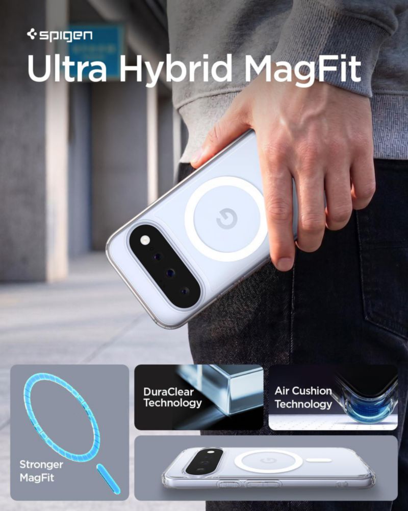 Funda Spigen Ultra Hybrid MagFit para Google Pixel 11 Blanco Transparente