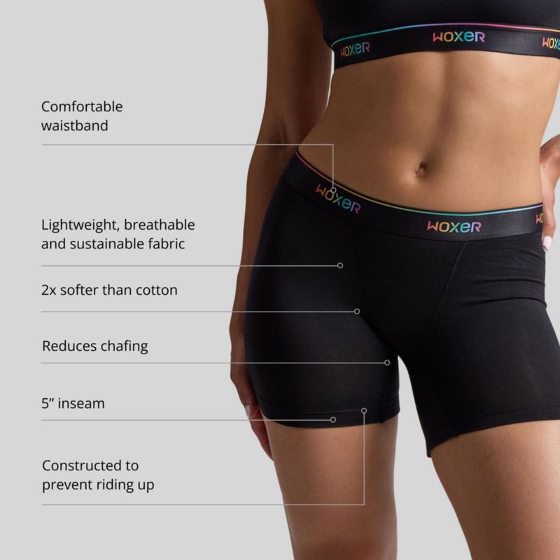 Calzoncillos tipo boxer Woxer 13 cm Modal sin costuras Pride Black 3.0