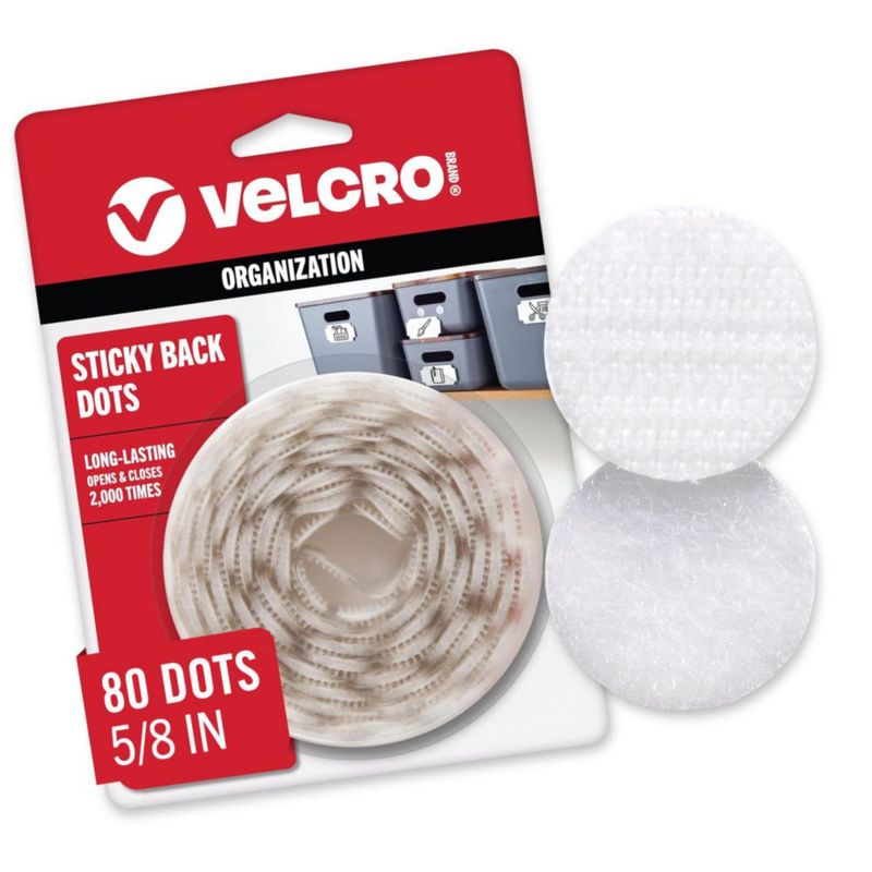 Gancho y bucle VELCRO Brand 2 cm blanco - paquete de 80