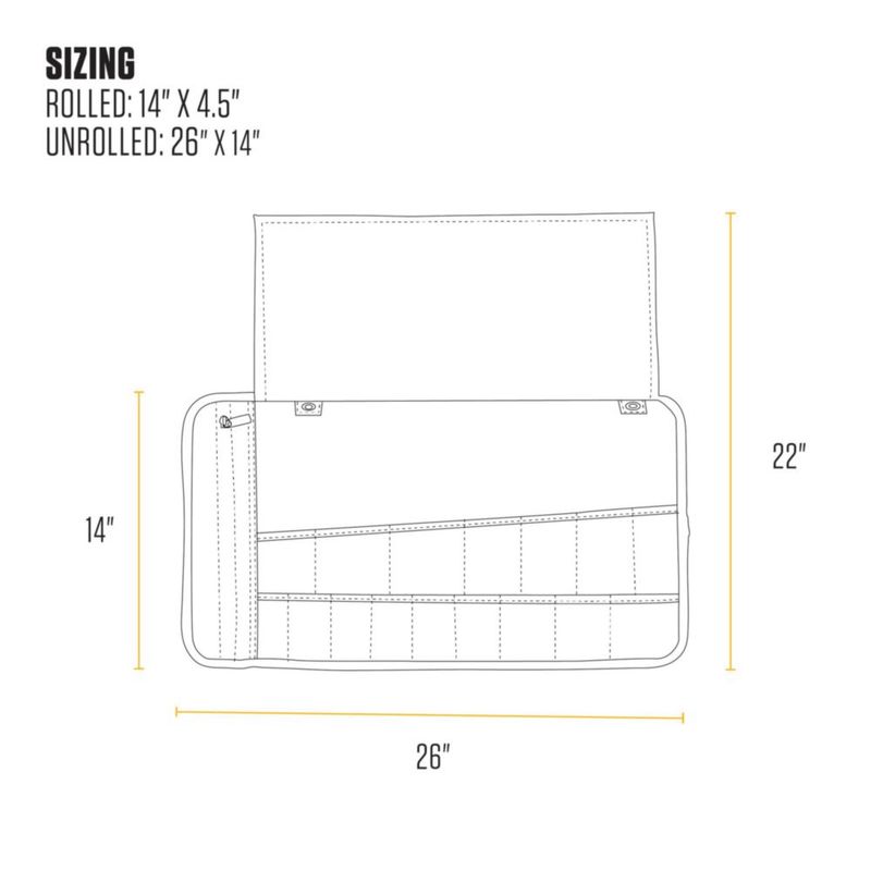 Organizador enrollable Carhartt 66 cm Gravel