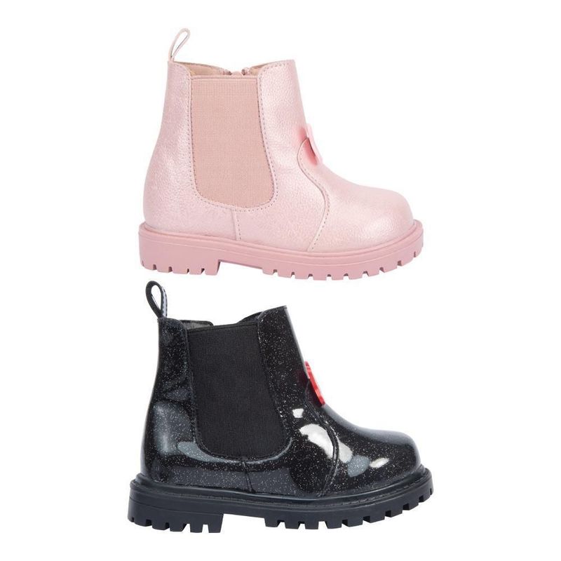 Botin niña vivis shoes kids kit 2 pares con moño 1178176