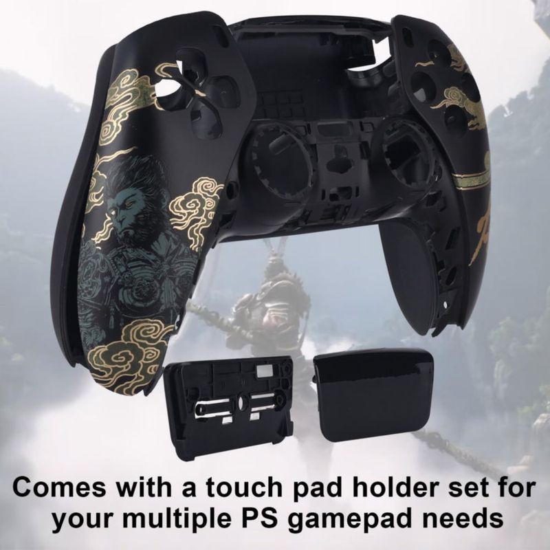 Kit de Carcasa con Placa Frontal Negro Mate de Coolerage para PS5