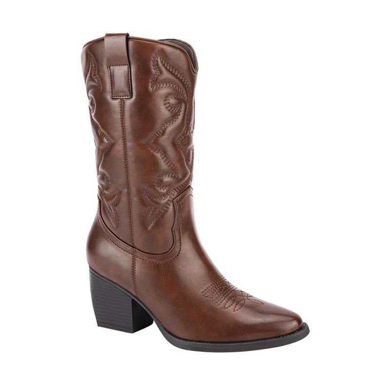 Bota dama tierra bendita vaquera tubo bordado 7cm 1224159